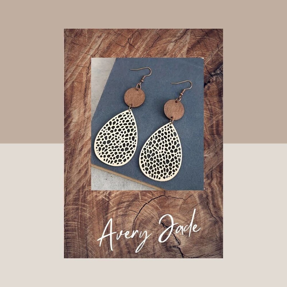 Super Light Vintage Hollow Out Leaf Shape Earrings